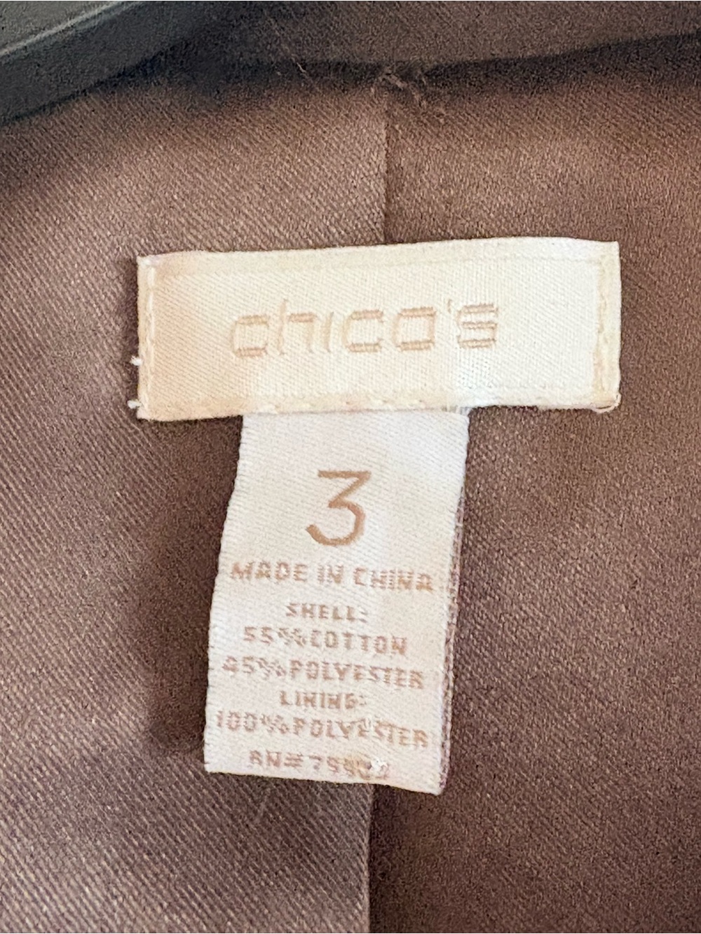 Chico's Dark Bronze Sequin Blazer - Picture 6 of 6